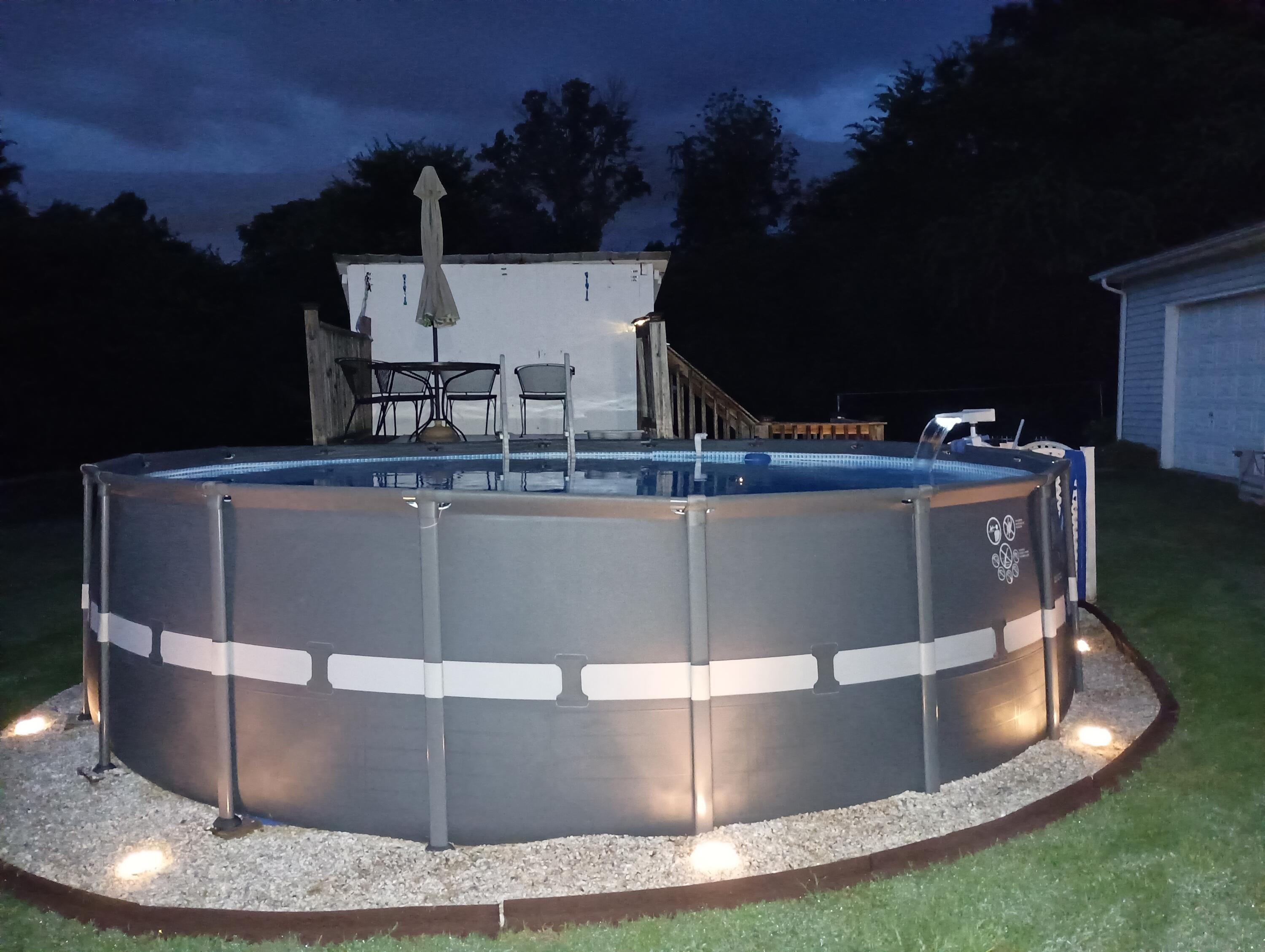 898 Mica Road Ridgeway, VA 24148 - Photo 52 of 60 898 Mica Rd pool at night