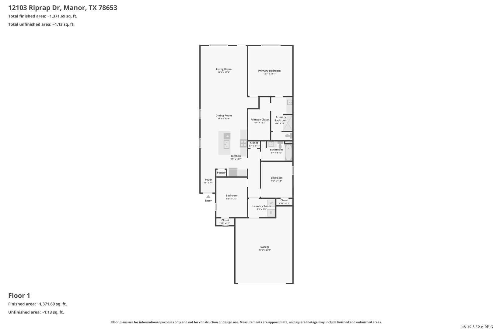 12103 Riprap Drive Manor, TX 78653 - Photo 13 of 13 a picture of a floor plan