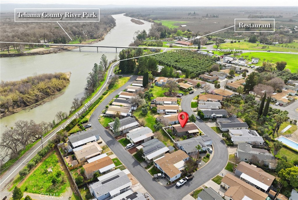 3835 Gardiner Ferry Road, Unit 2 Corning, CA 96021 - Photo 49 of 51 an aerial view of a city with lake view
