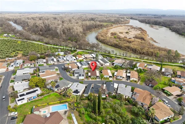 an aerial view of a city