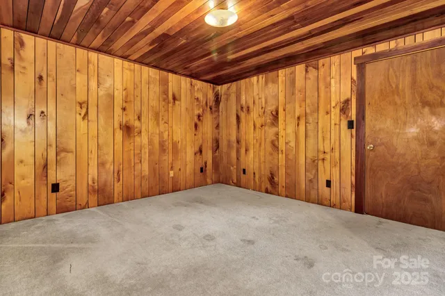 a view of a room with a mirror