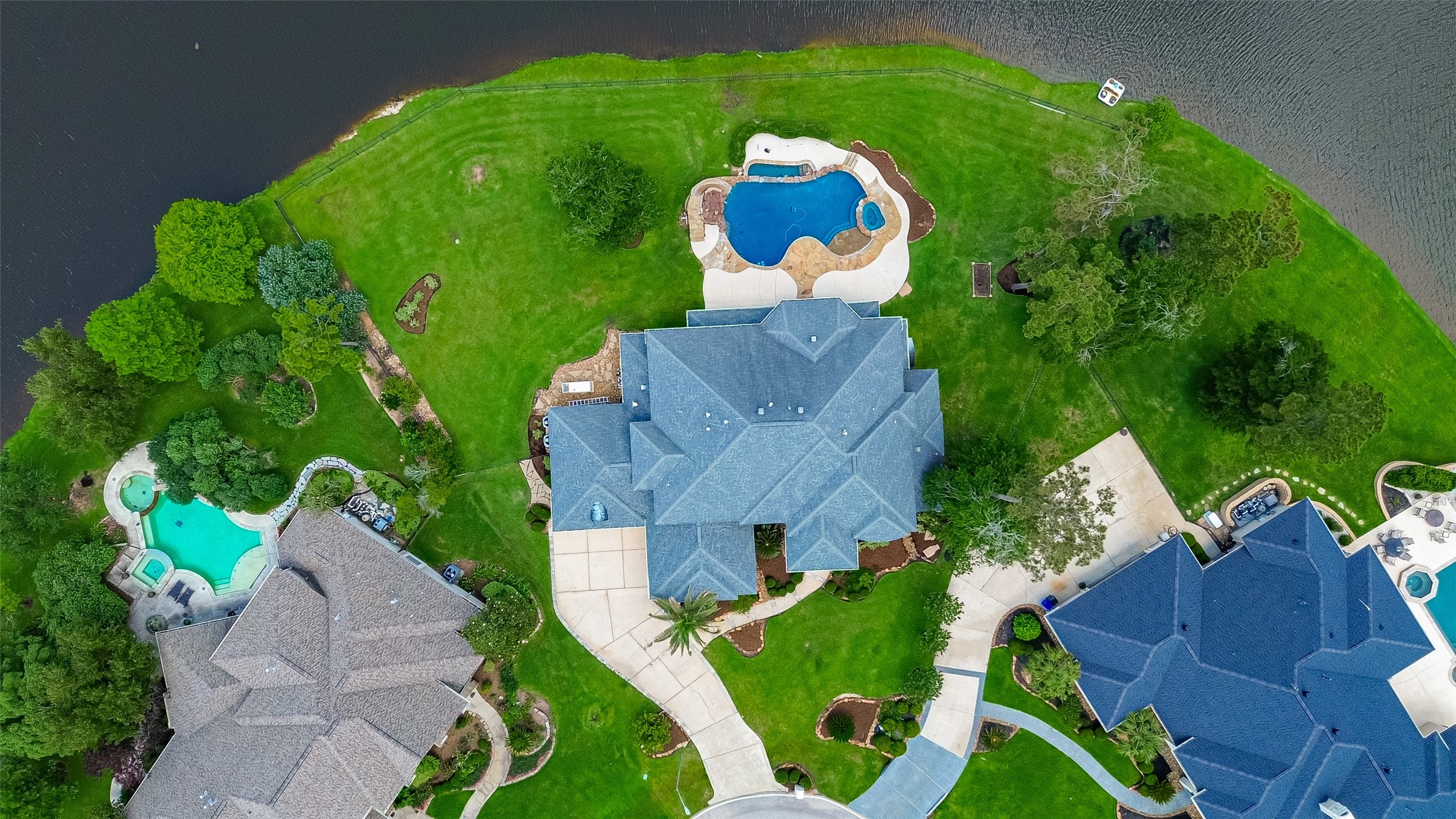 25626 Windy Isle Court Spring, TX 77389 - Photo 36 of 45 A great areal showing you how the home and pool area are located on this premium, 27,351 sqft lot.