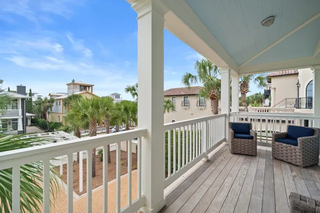 a view of a house with a deck