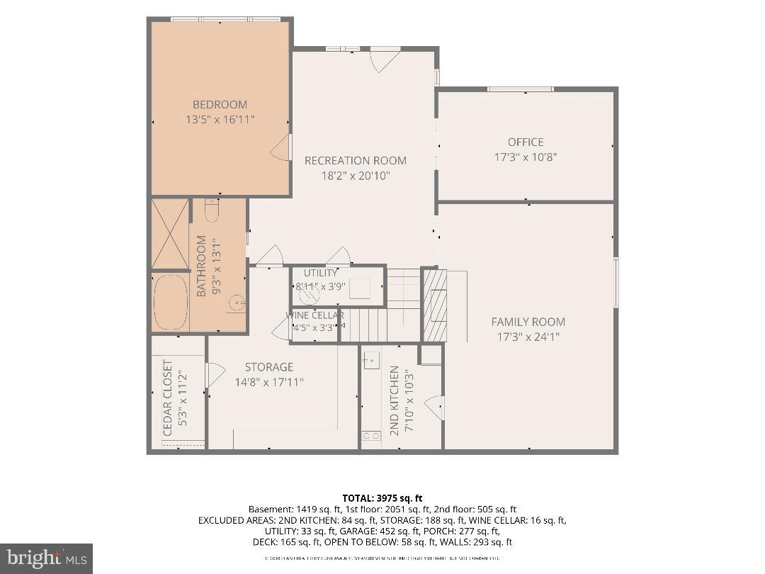 2504 Stone Mill Road Baltimore, MD 21208 - Photo 128 of 128 Lower Level Floor Plan