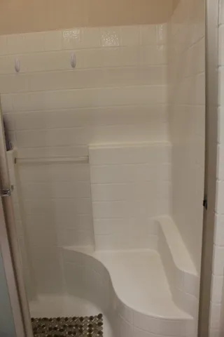 a close up of a bathtub