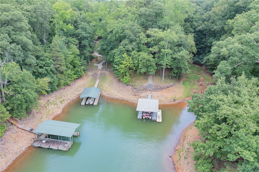 125 Inlet Pointe Drive Anderson, SC 29625 - Photo 3 of 39 Covered Dock with direct water access from a wooded, private setting.