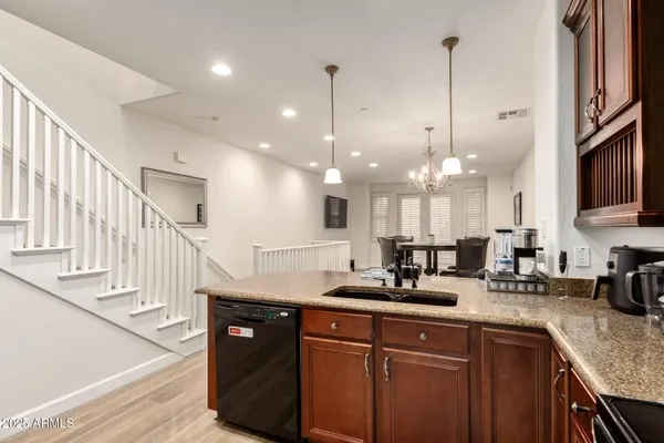 a view of a street with houses