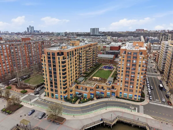 a view of a city with tall buildings