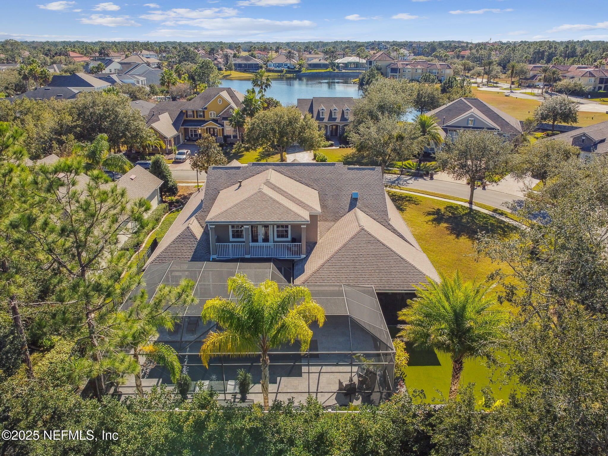 100 La Mesa Drive St. Augustine, FL 32095 - Photo 42 of 49 an aerial view of a house with a lake view