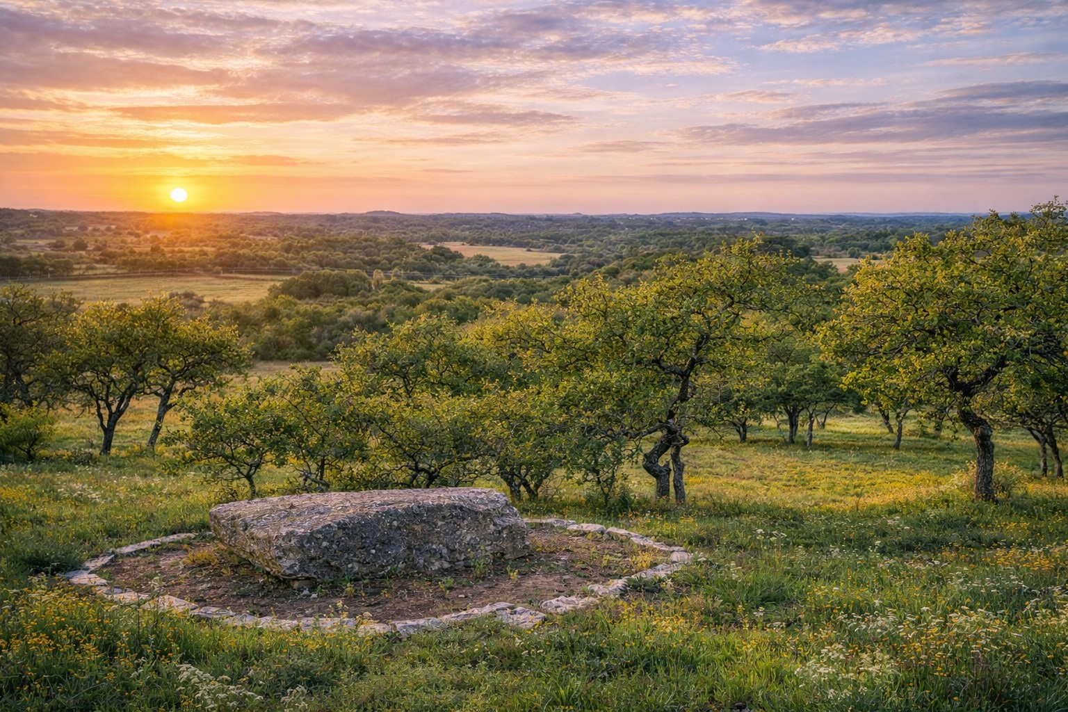 232 Crooked Oak Round Mountain, TX 78663 - Photo 3 of 40 Aerial view at dusk