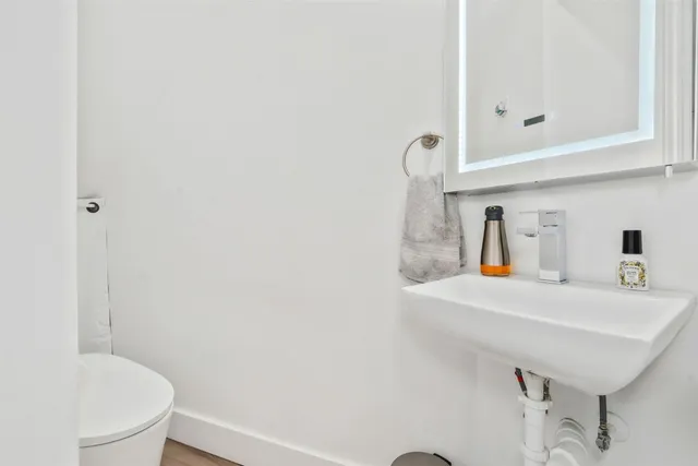 a bathroom with a sink and a toilet