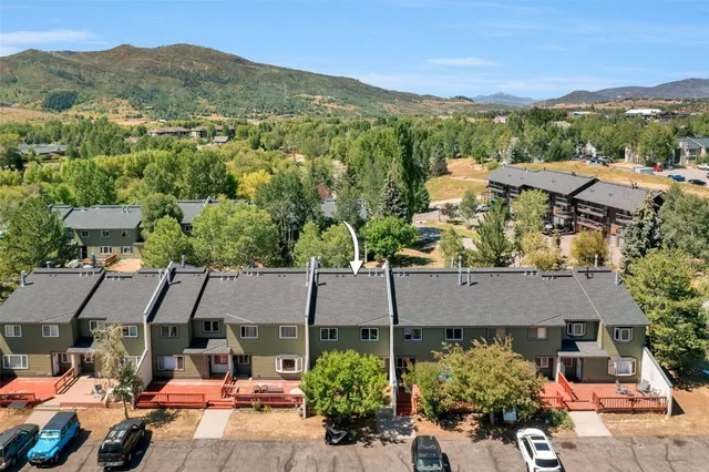 an aerial view of multiple house