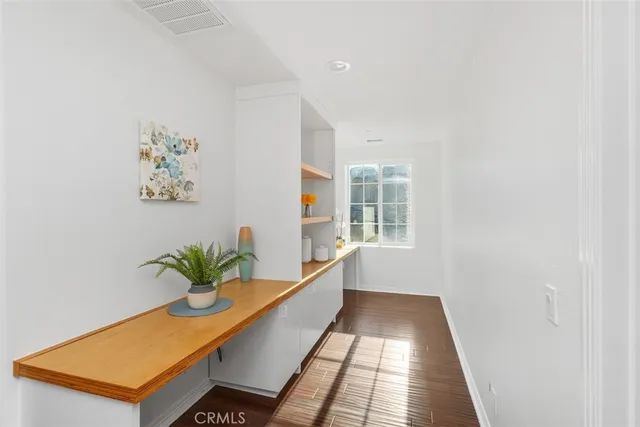 a view of a hallway with entryway