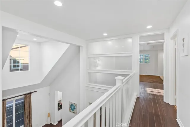 a view of entryway with wooden floor
