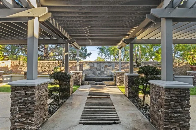 a table and chairs in the patio
