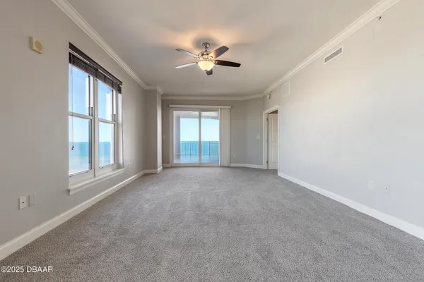 a view of a room with an empty space