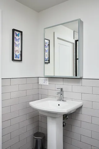 a view of a yard covered with snow