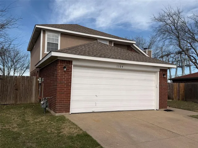 a view of backyard of house