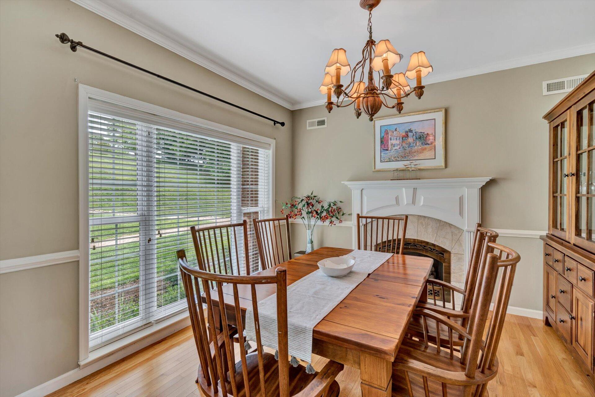 155 Cedar Bay Road Union Hall, VA 24176 - Photo 10 of 61 a view of a dining room with furniture wooden floor and chandelier