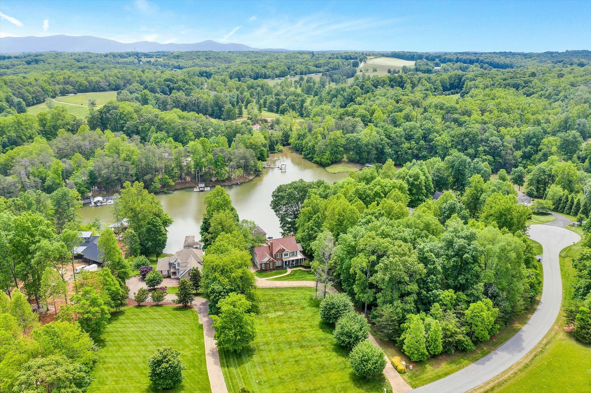 155 Cedar Bay Road Union Hall, VA 24176 - Photo 56 of 61 an aerial view of a houses with a yard