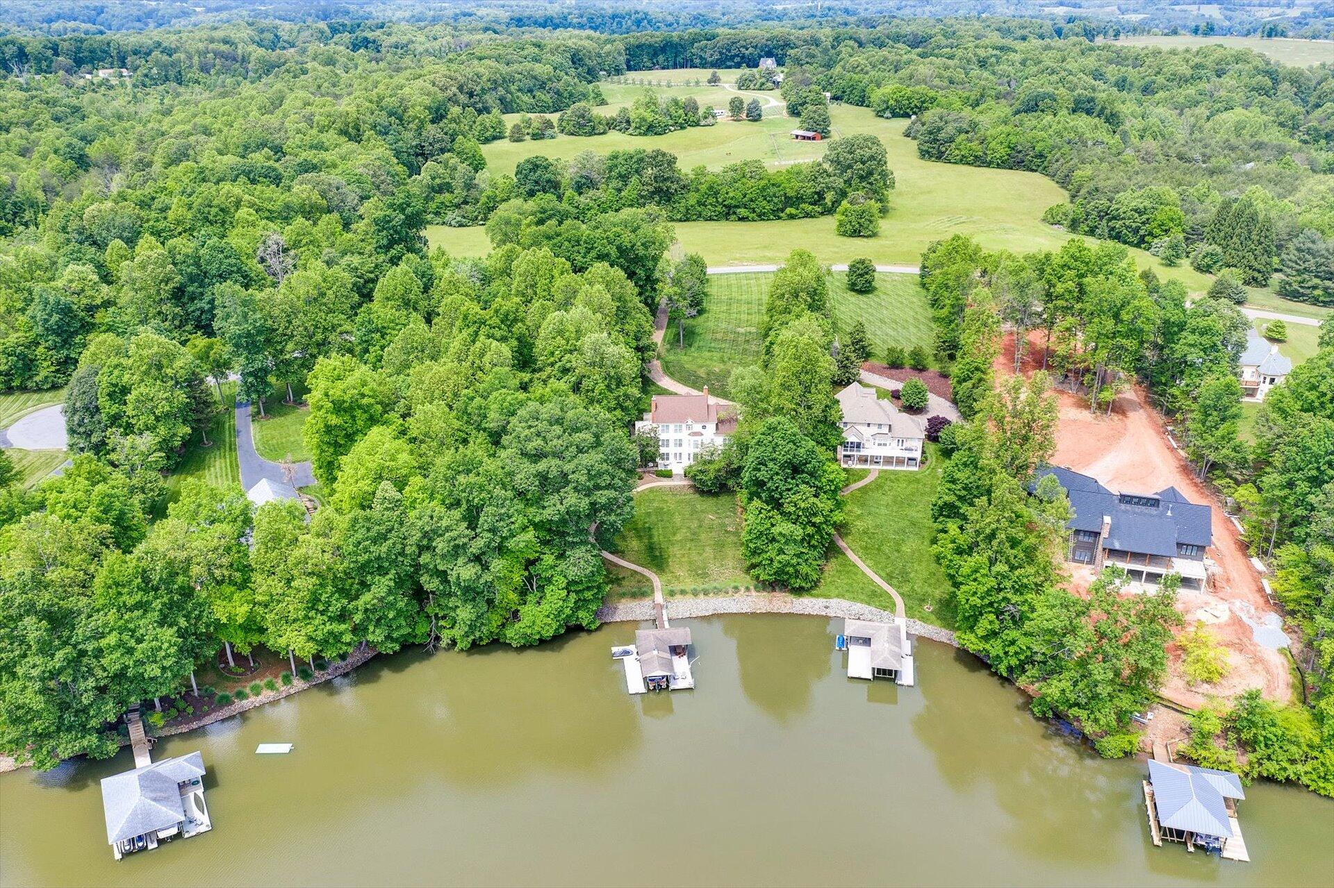 155 Cedar Bay Road Union Hall, VA 24176 - Photo 59 of 61 an aerial view of residential houses with outdoor space and trees