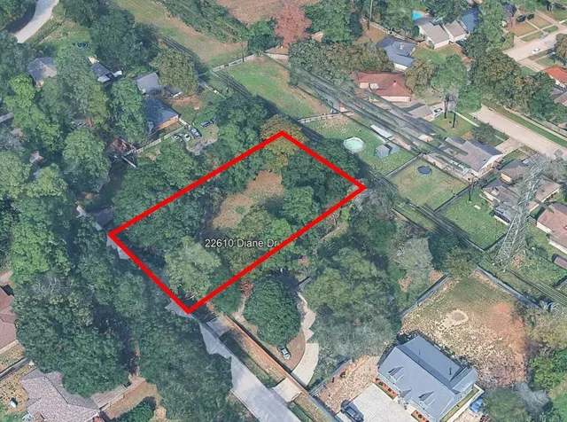 an aerial view of multiple house