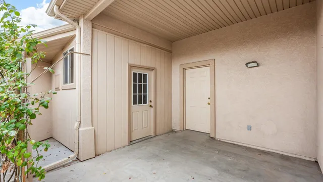 a view of a livingroom with a potted plant