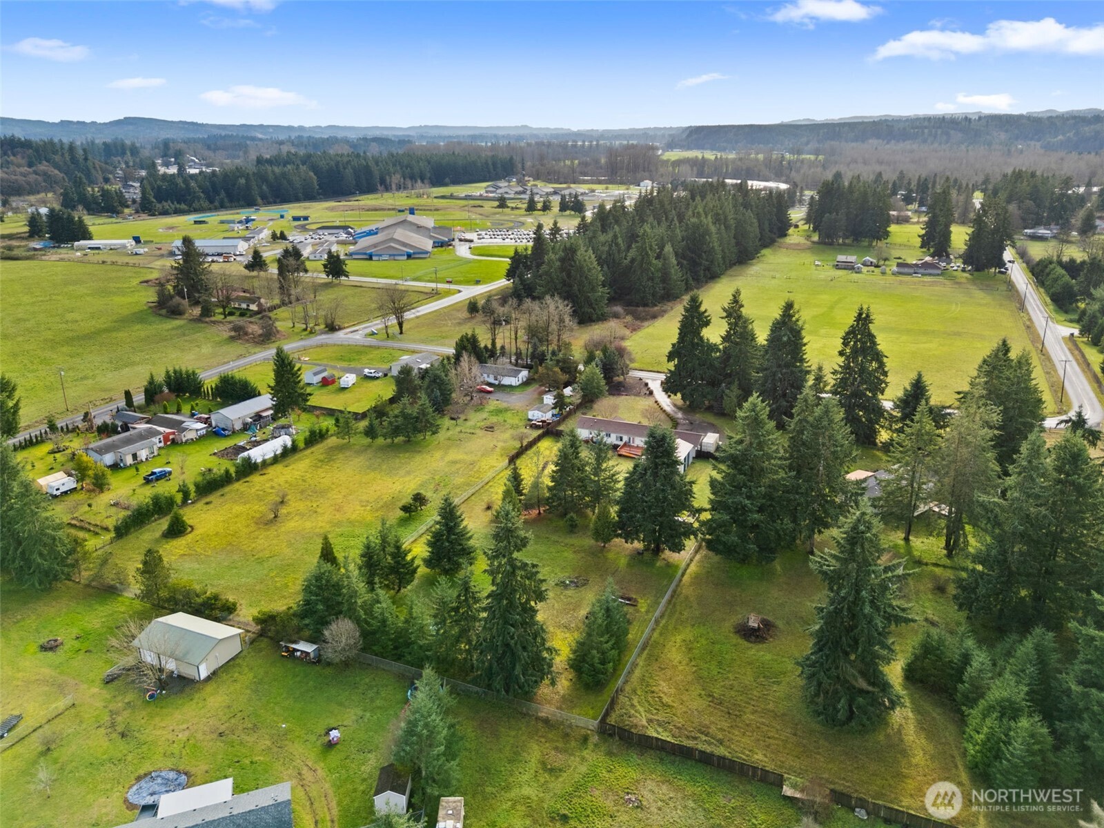 7808 197th Avenue Southwest Rochester, WA 98579 - Photo 33 of 37 an aerial view of residential houses with outdoor space