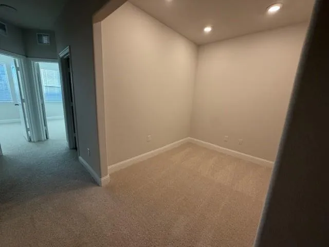 an empty room with closet