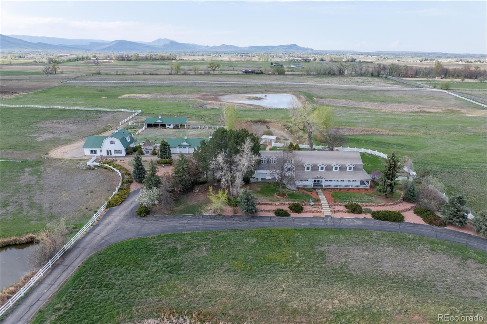 6231 Prospect Road Longmont, CO 80503 - Photo 43 of 45 an aerial view of a house with outdoor space and mountain view
