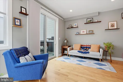 a living room with furniture and a couch