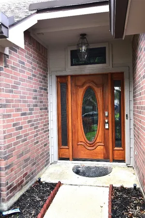 a close view of door lock