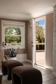 a view of deck with a yard