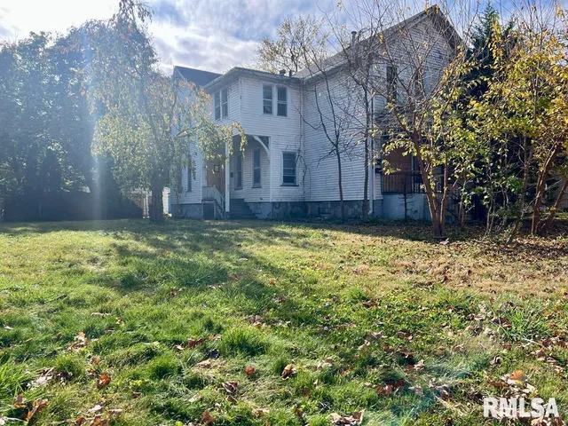 a view of a back yard of the house