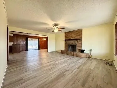 a view of a livingroom with a fireplace