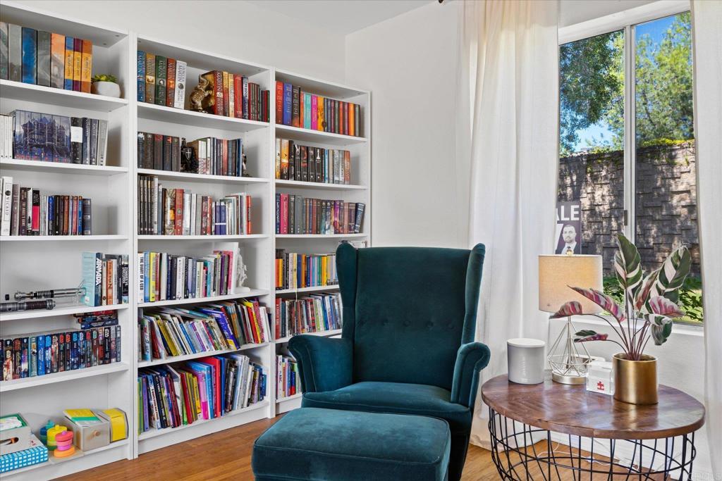 8166 Lemon Grove Way, Unit B Lemon Grove, CA 91945 - Photo 7 of 38 a view of a workspace with bookshelf and a window