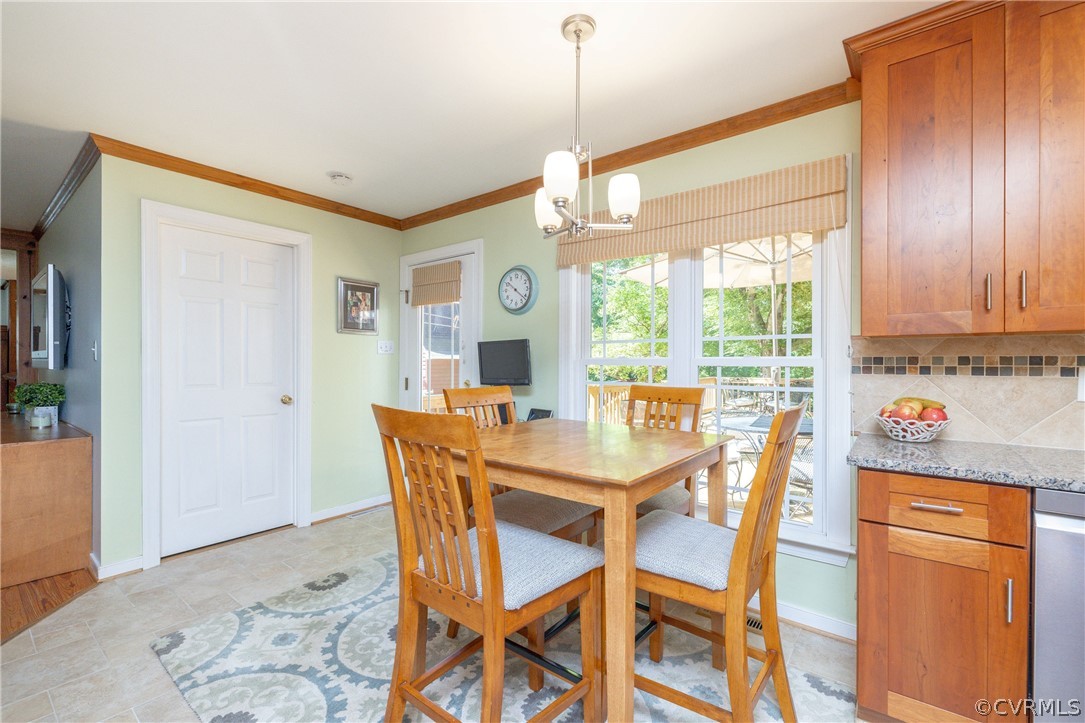 5421 Hunters Trail Road Goochland, VA 23063 - Photo 20 of 50 a view of a dining room with furniture window and outside view