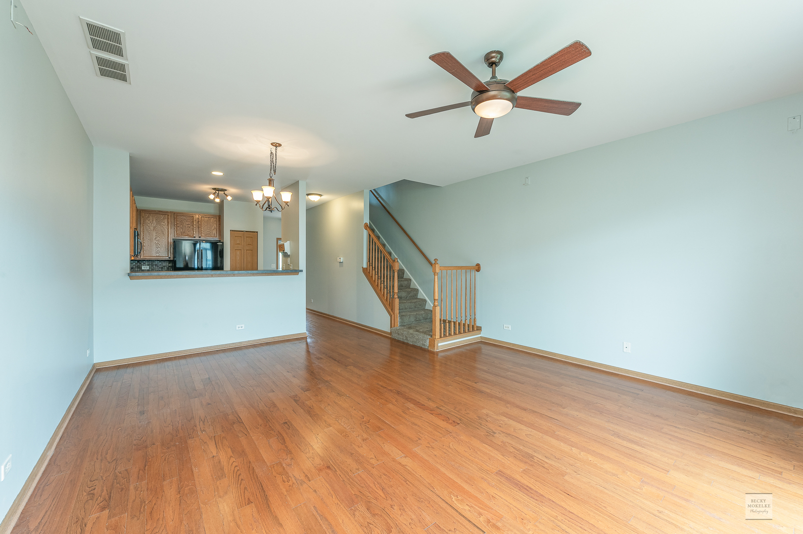 2510 Golf Ridge Circle Naperville, IL 60563 - Photo 3 of 10 a view of a livingroom with a ceiling fan and wooden floor
