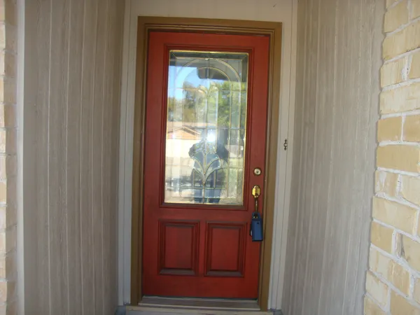 a view of front door