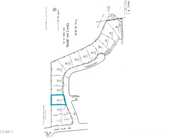 an aerial view of residential houses with outdoor space and street view