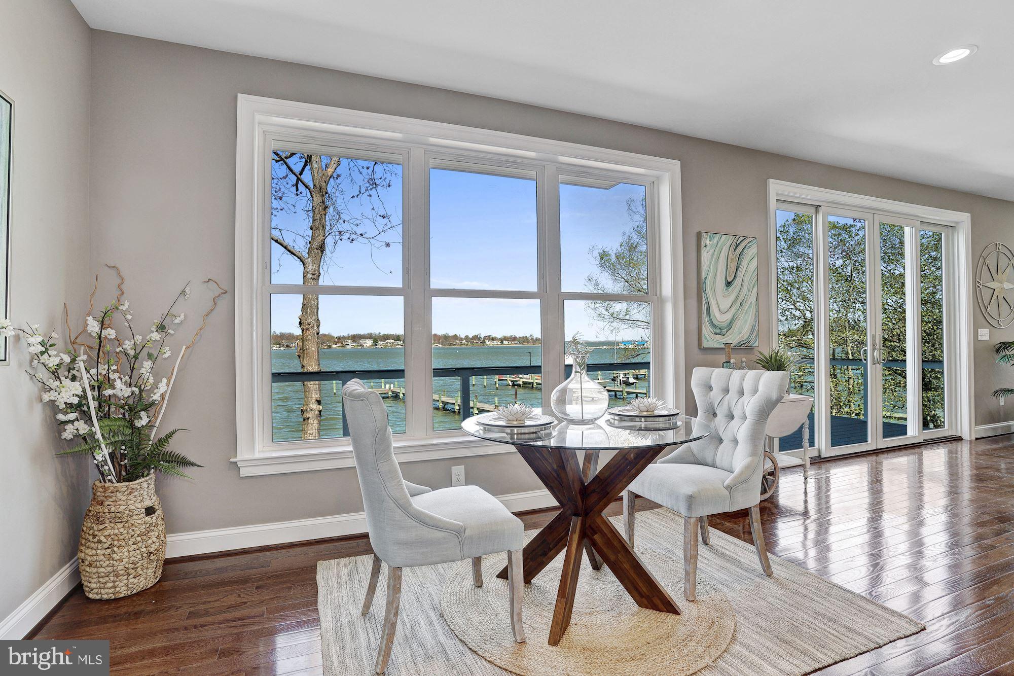 7680 Colonial Beach Road Pasadena, MD 21122 - Photo 22 of 53 Breakfast / Dining & Slider to Composite Deck