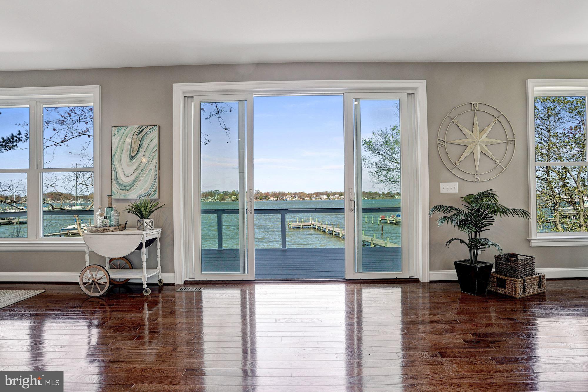 7680 Colonial Beach Road Pasadena, MD 21122 - Photo 24 of 53 Open Slider,Deck & View of Private Pier