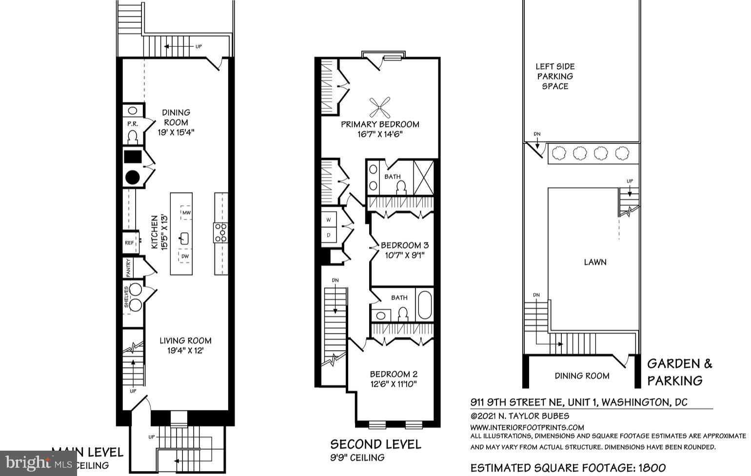 911 9th Street Northeast, Unit 1 Washington, DC 20002 - Photo 13 of 13 Floor Plans