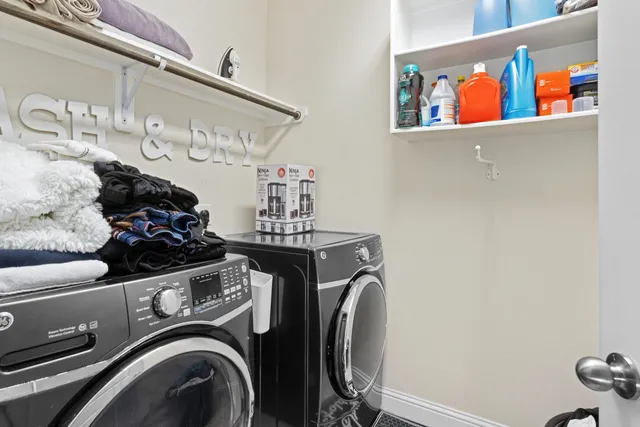 a close view of utility room