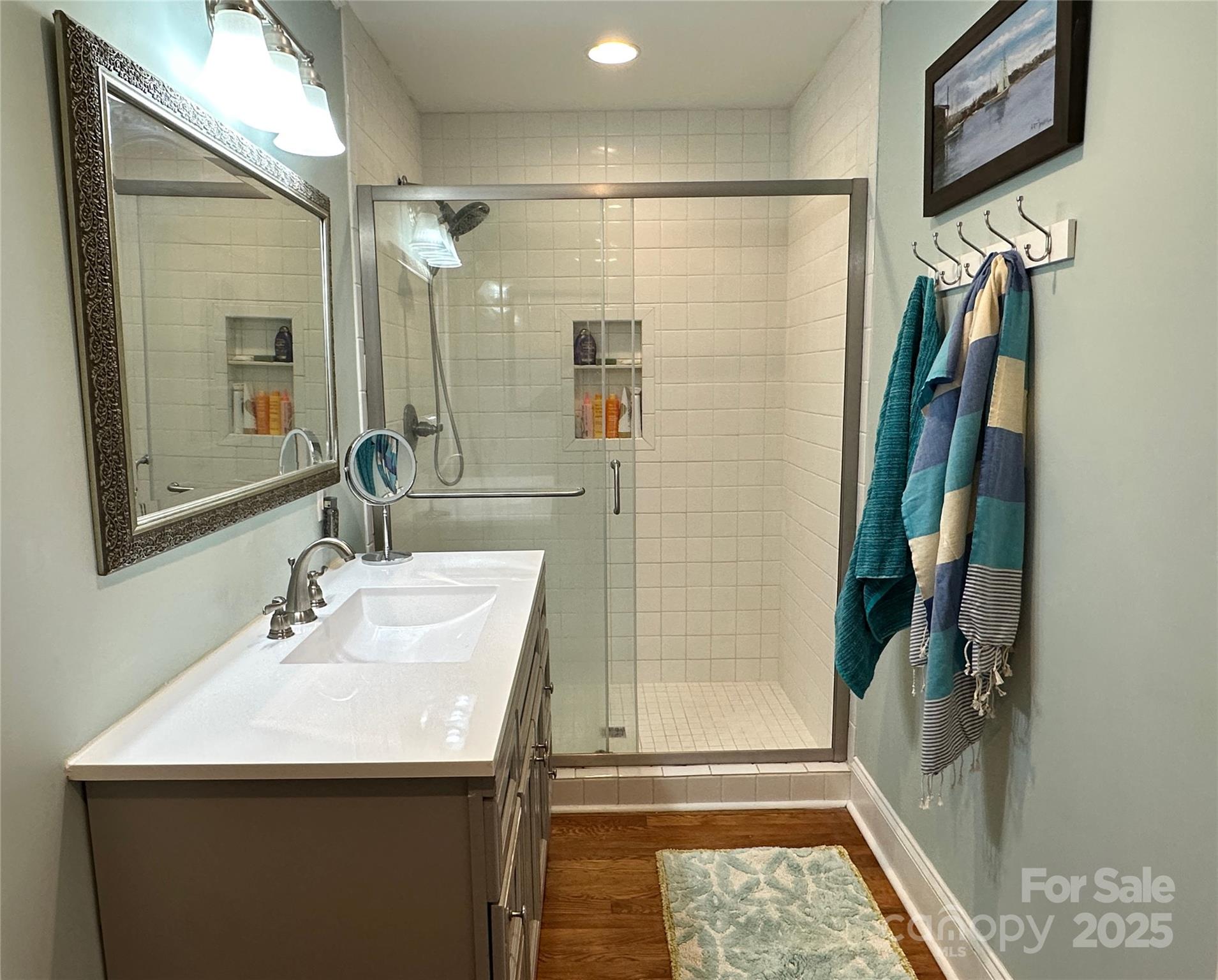105 Melrose Lane Tryon, NC 28782 - Photo 15 of 35 a bathroom with a shower and a sink