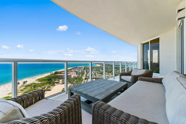 a view of a terrace with a potted plant