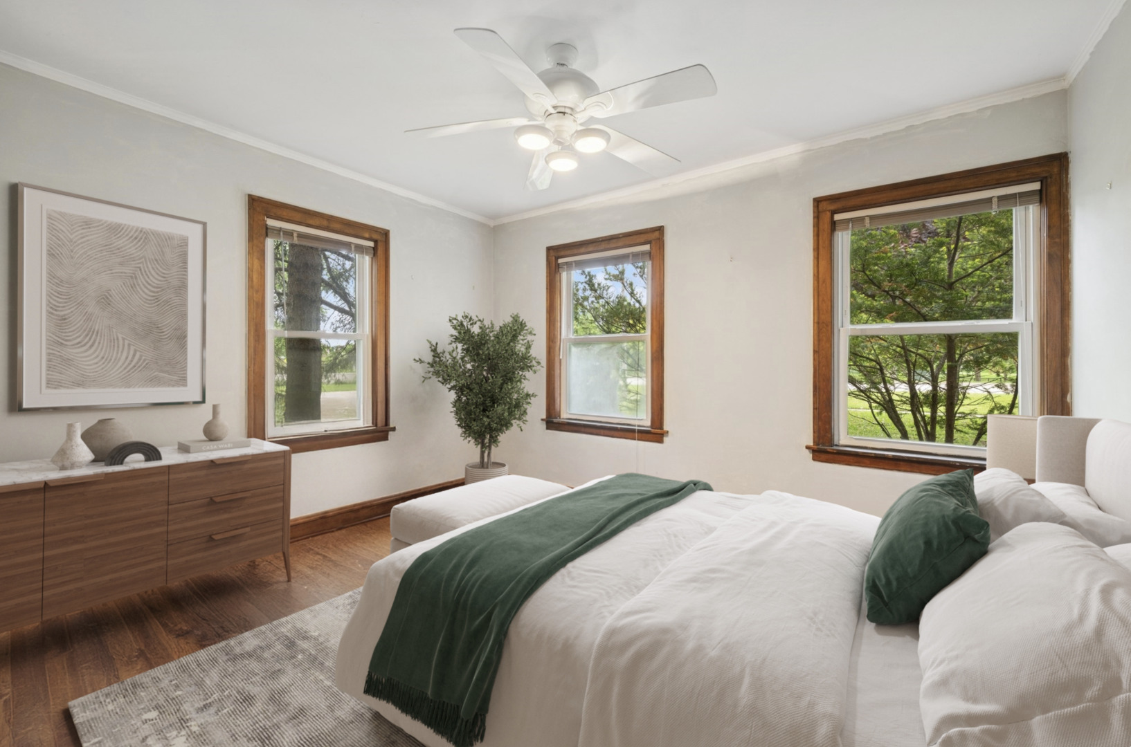 1800 Shermer Road Northbrook, IL 60062 - Photo 10 of 21 a bedroom with a large bed and a large window