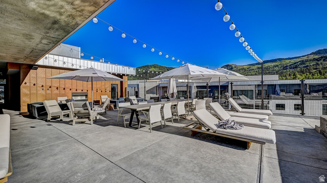 2417 West High Road, Unit 2515 Park City, UT 84098 - Photo 38 of 67 View of patio / terrace featuring a mountain view and outdoor dining space
