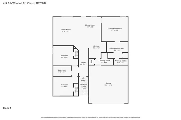 $310,000 | 417 Gib Woodall Drive, Venus, TX 76084