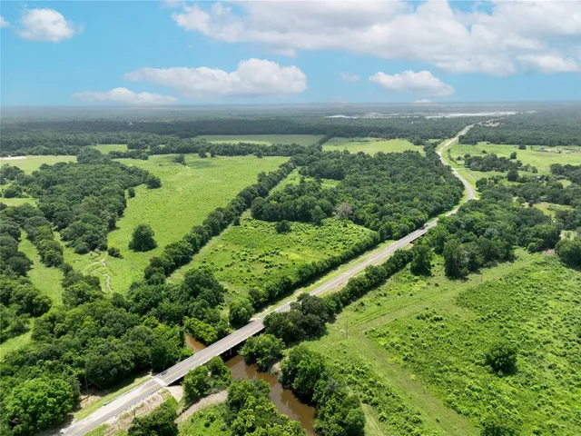 a view of a lake with a houses